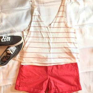 Merona Coral Chino Shorts (Size 4)